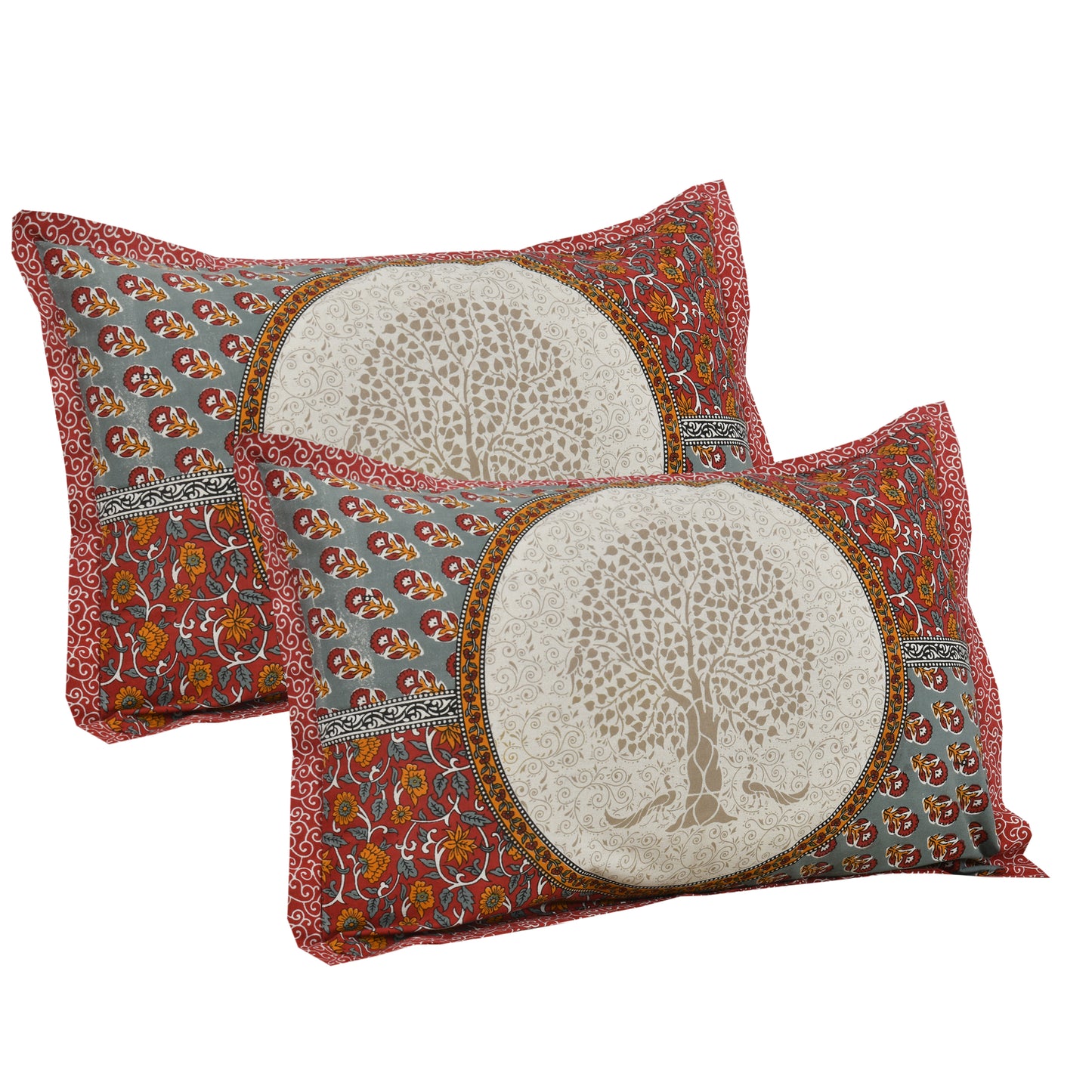 Aangan Patchwork Tree Bedsheet