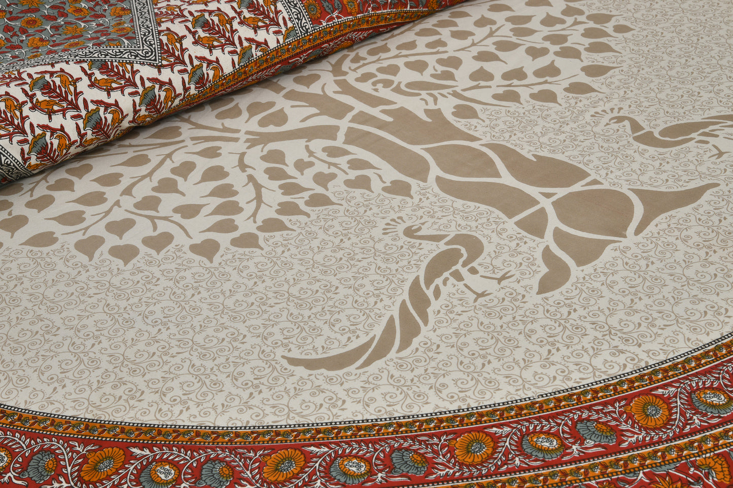 Aangan Patchwork Tree Bedsheet