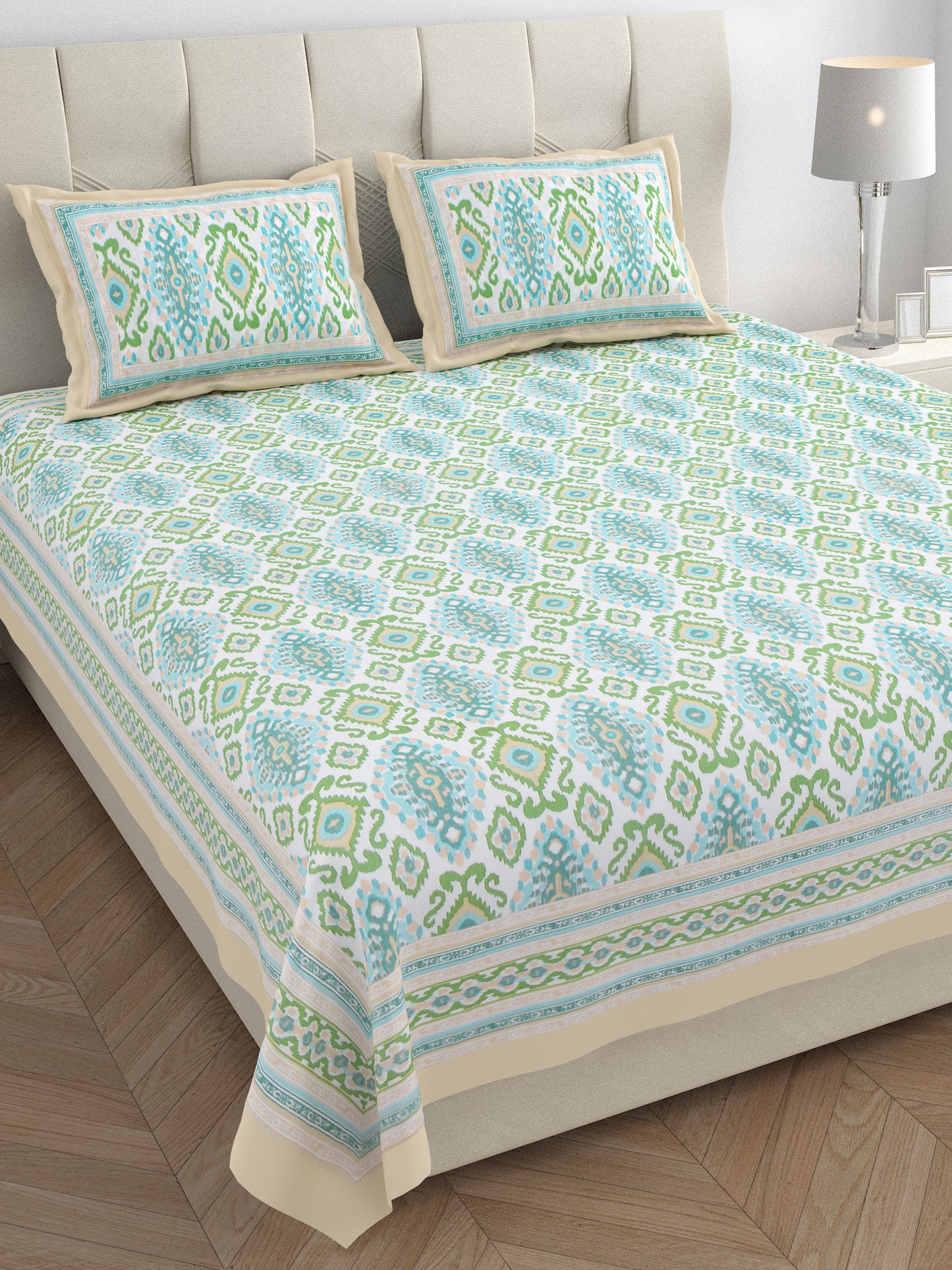 Deccan Ikat—Aqua Lime