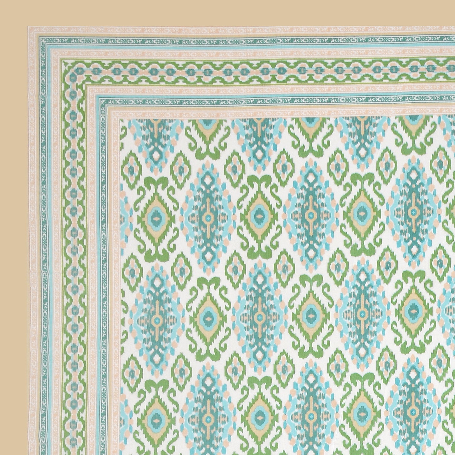Deccan Ikat—Aqua Lime